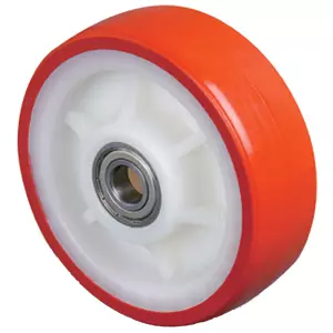 Полиуретановое колесо без крепления ZB-200 мм, 900 кг (обод - полиамид, шарикоподшипник)