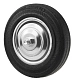 Промышленное колесо без крепления, диаметр 160мм, черная резина, роликовый подшипник - C 63